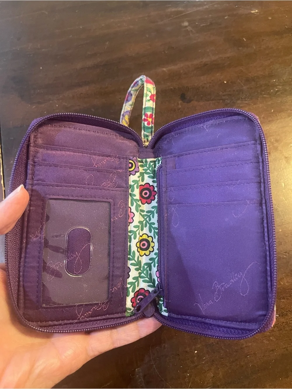 Vera Bradley Purple Floral Wristlet Wallet - Picture 3 of 9